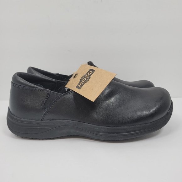 Mozo Spider Oil Slip Resistant Traction Men\'s Black Leather Clog US Size 10 NWT main image 8